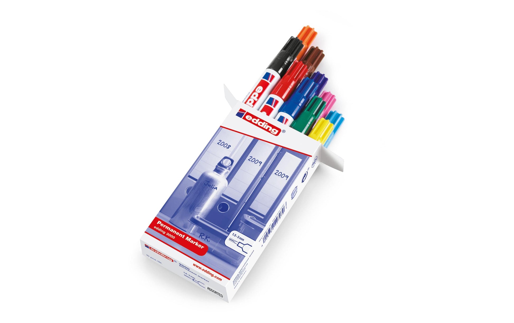 Edding Permanent Marker – mehrfarbig, 10 Stück