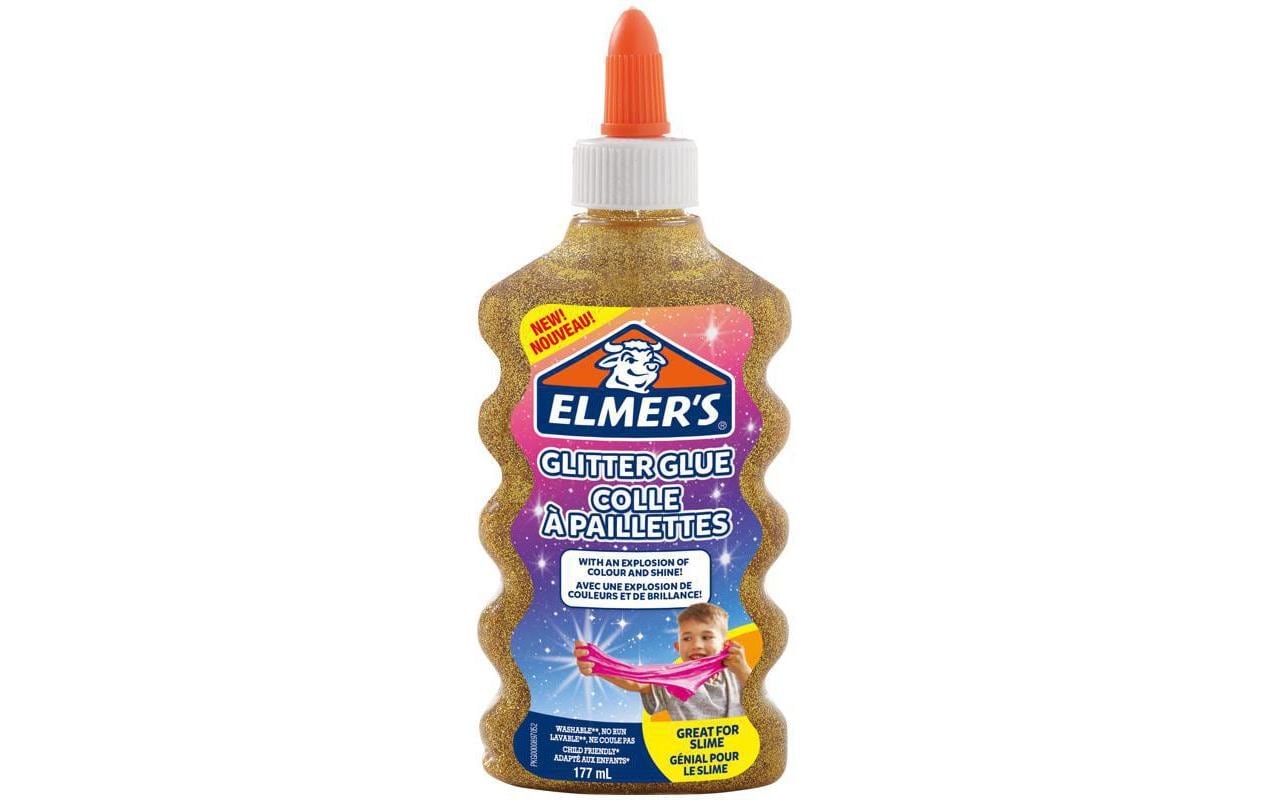 Elmer's Glitzerkleber – Gold – 177 ml – Auswaschbar, Geruchsarm – Für Basteln
