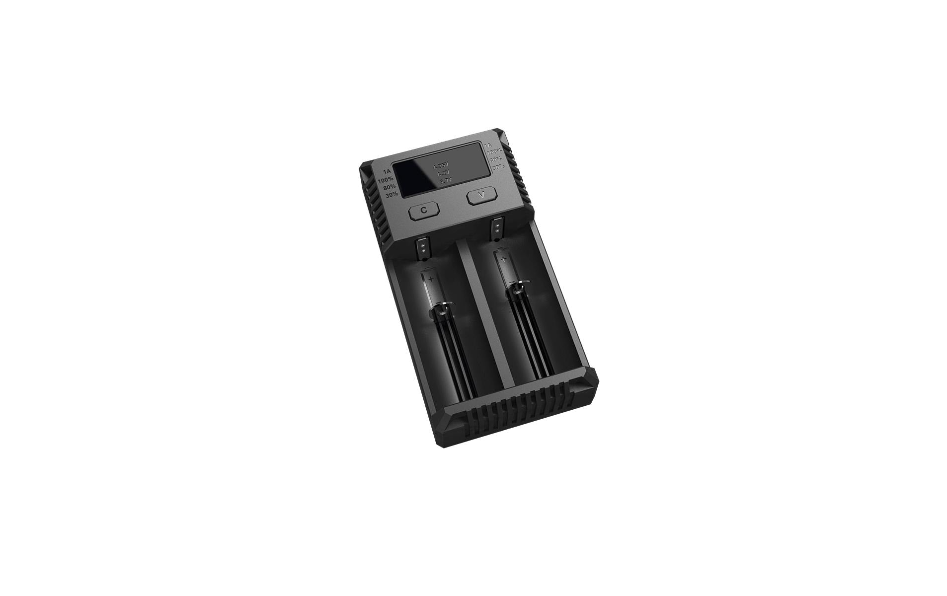 Nitecore NEW i2 Batterieladegerät 2× – für LiFePO4, Li-Ion, NiMH – schwarz