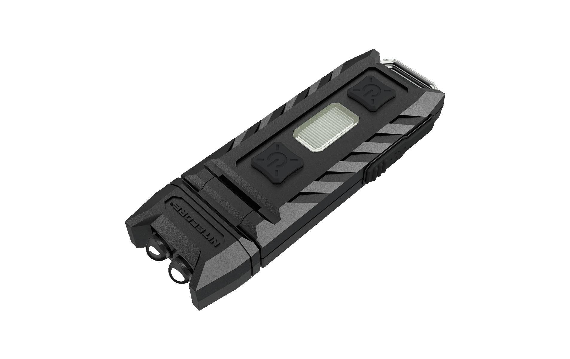 Nitecore Taschenlampe Thumb – 85 lm, 26 m, IP65, USB, Akku – Schwarz