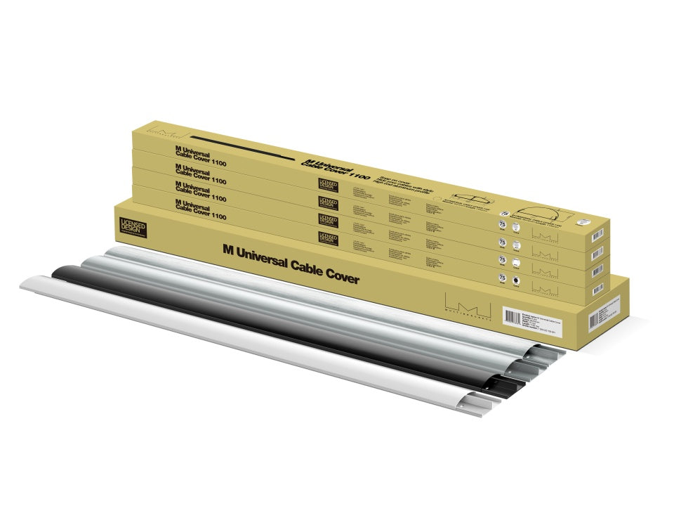 Multibrackets KKS 75-1100 Kabelbrücke – 1,1 m – Aussen 75×17 mm – Aluminium – Schwarz, 2 Kanäle