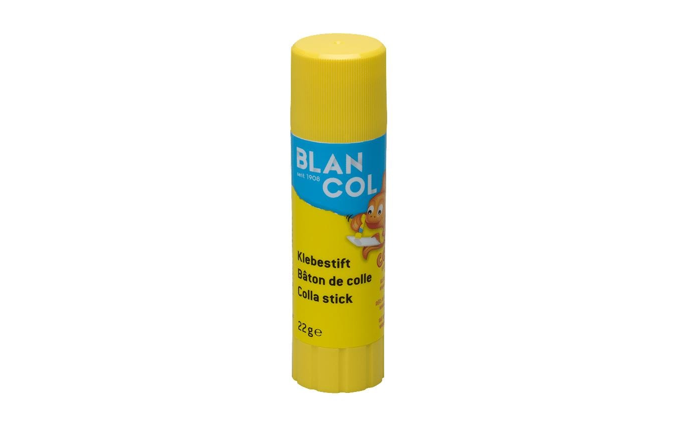 BLANCOL Klebestift – repositionierbar, transparent, lösemittelfrei, 22 g, für Papier, Karton, Fotos u. a.
