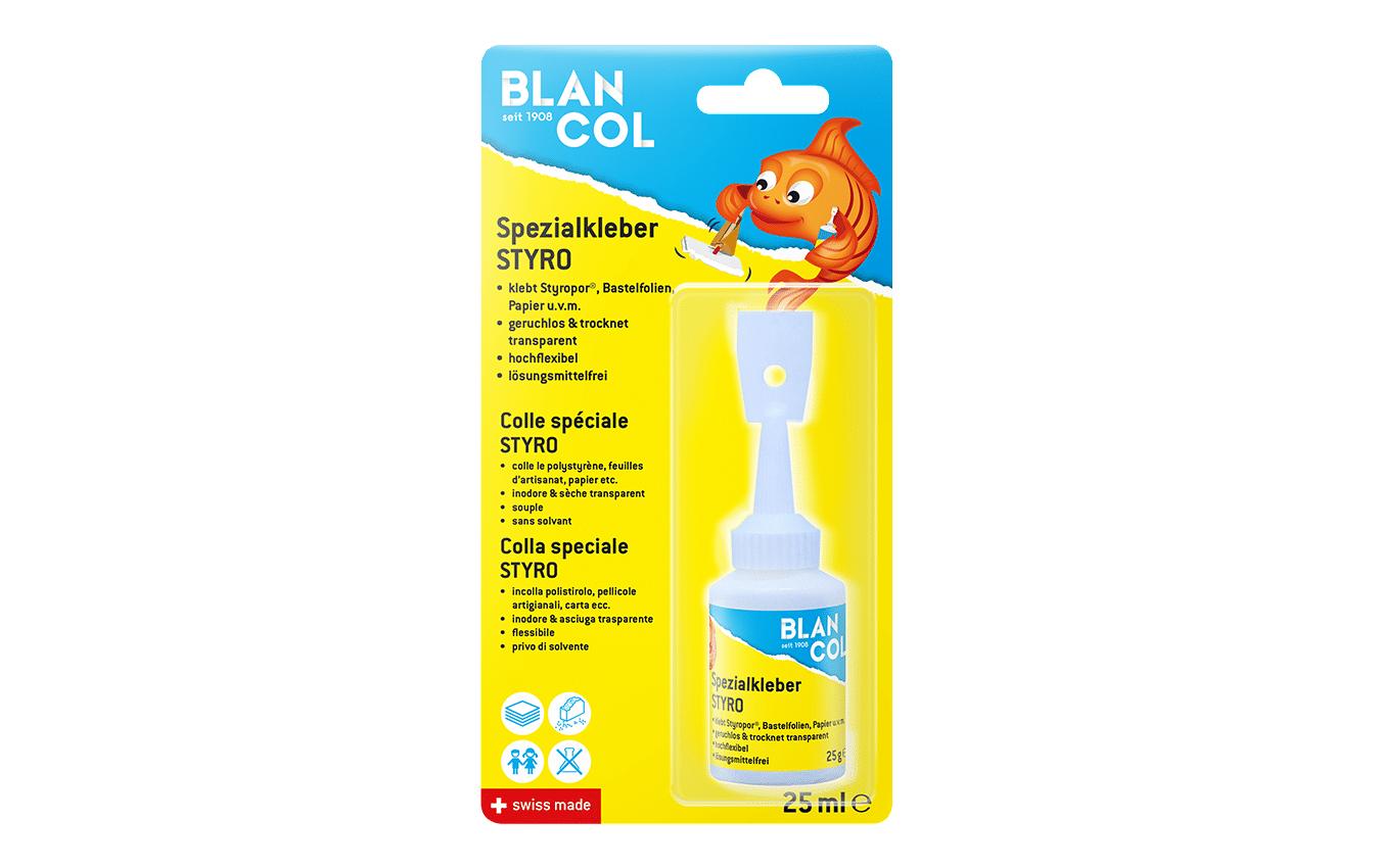 BLANCOL Bastelkleber – Weiss – Trocknet Transparent, Auswaschbar – Für Basteln
