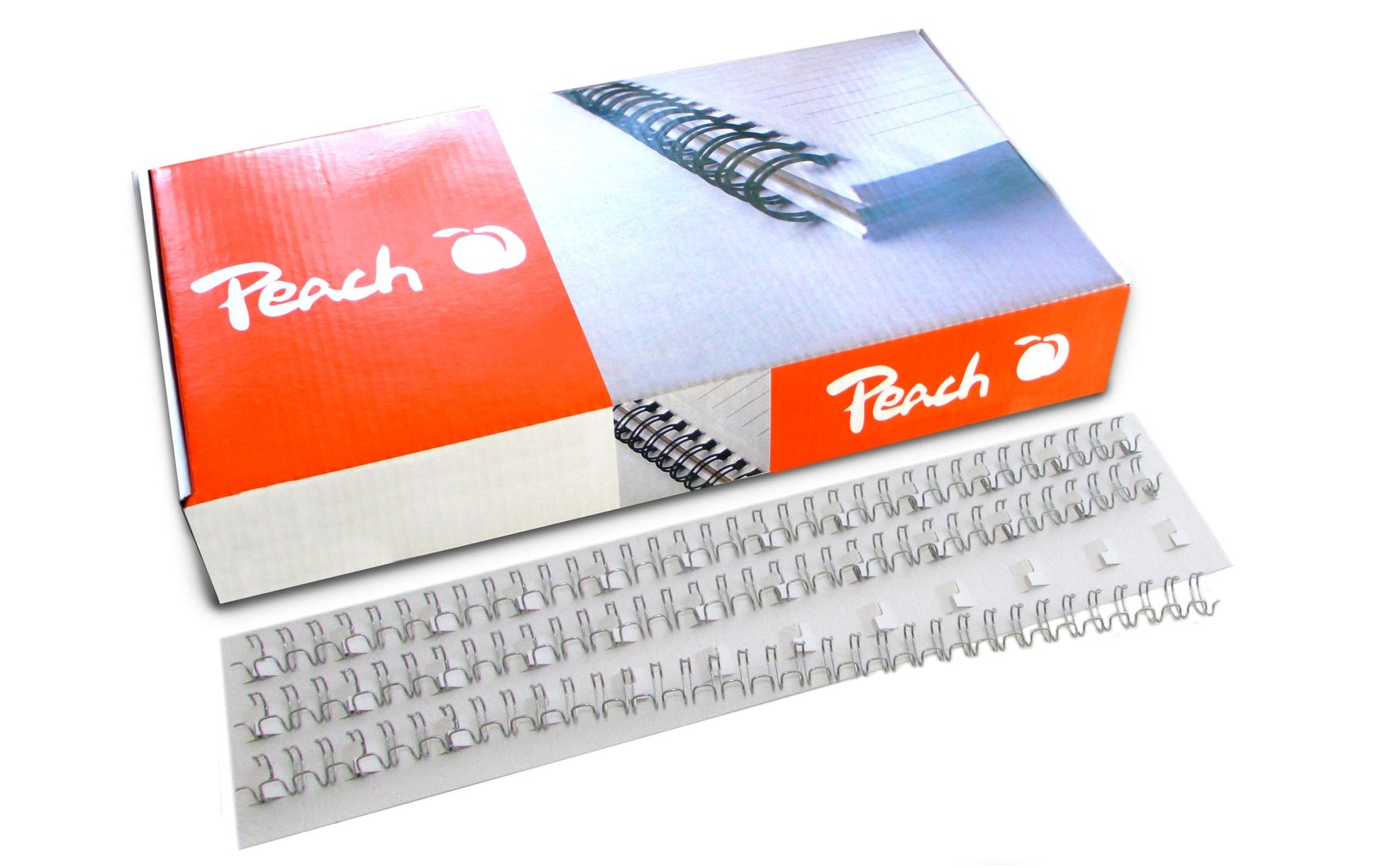 Peach Drahtbinderücken – A4 – Ø 14 mm – 34 Ringe – bis 120 Blatt, silber – 100 Stk.