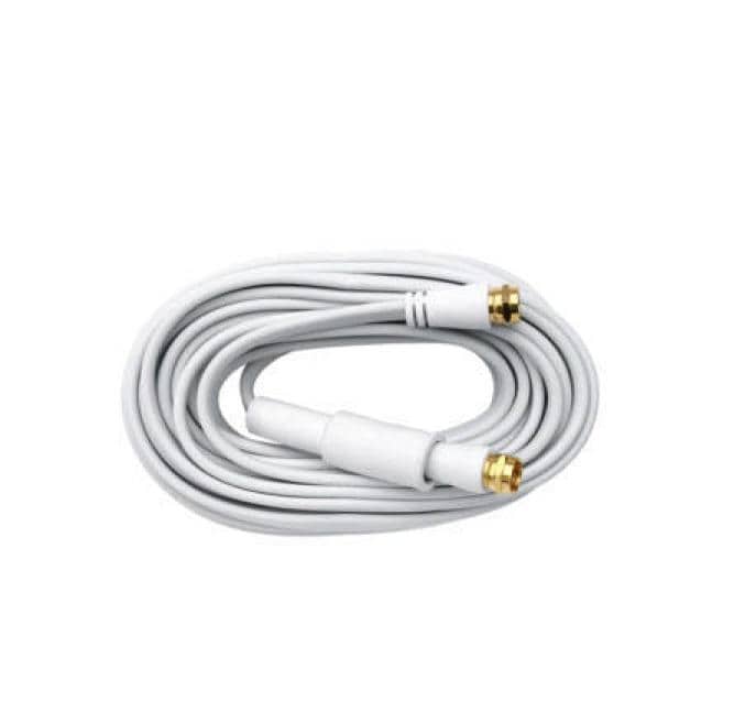 Axing SFK 750-02 – SAT-Anschlusskabel, 7,5 m, flach 3 mm, F-Stecker an F-Stecker, Weiss