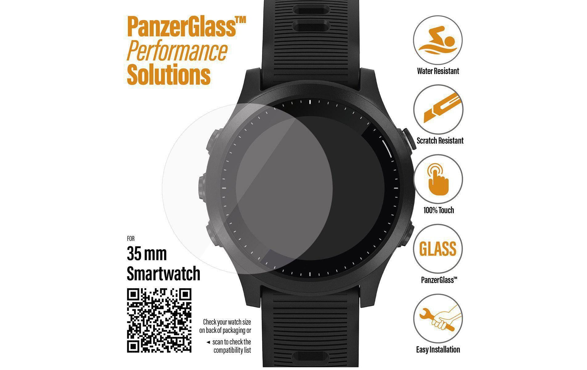 PanzerGlass Displayschutz (Panzerglas) – für Garmin Forerunner 55/245/45 und andere