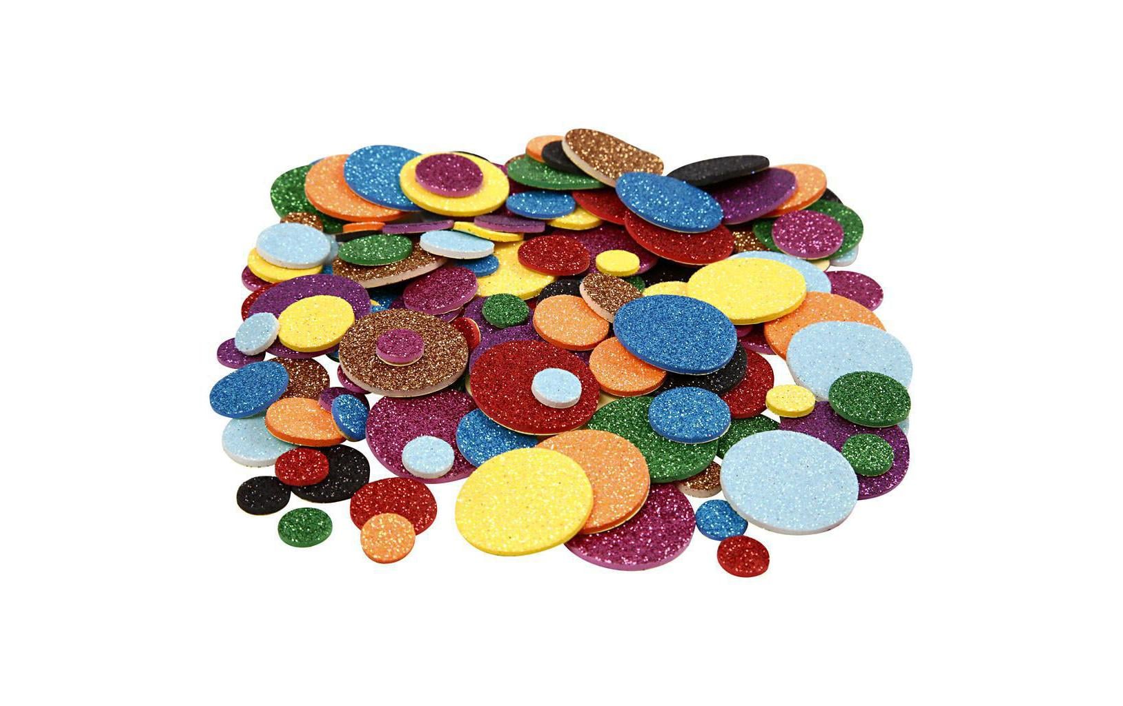 Creativ Company Moosgummi, selbstklebend, mehrfarbig, drei Grössen sortiert, 1'000 Stk., Art.-Nr. 79022