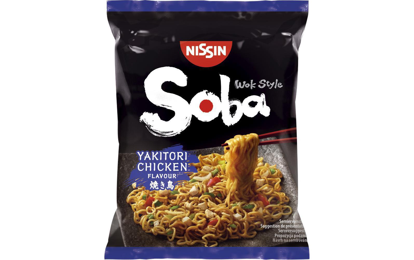 Nissin food Nissin SOBA Instantnudeln Yakitori Poulet Beutel – 9×110 g