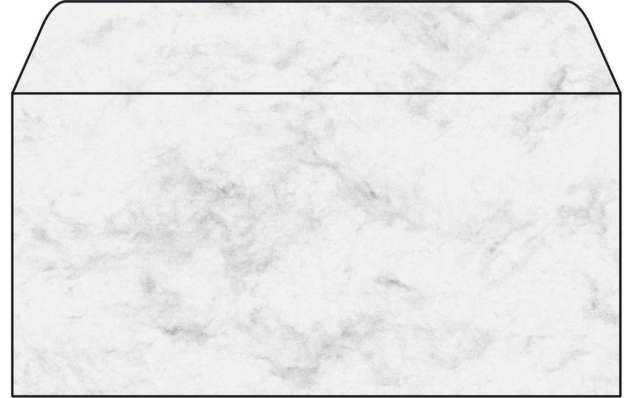 Sigel Couvert C6/5 (220 × 110 mm), ohne Fenster, nassklebend, grau, 90 g/m² – 50 Stk.