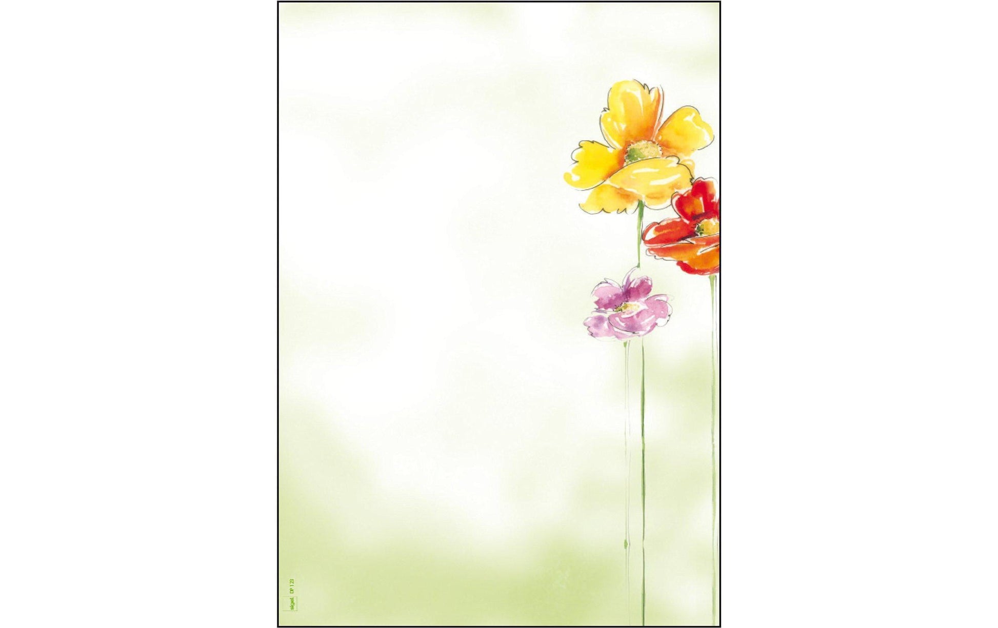 Sigel Designpapier Spring Flowers – A4, 90 g/m², 50 Blatt