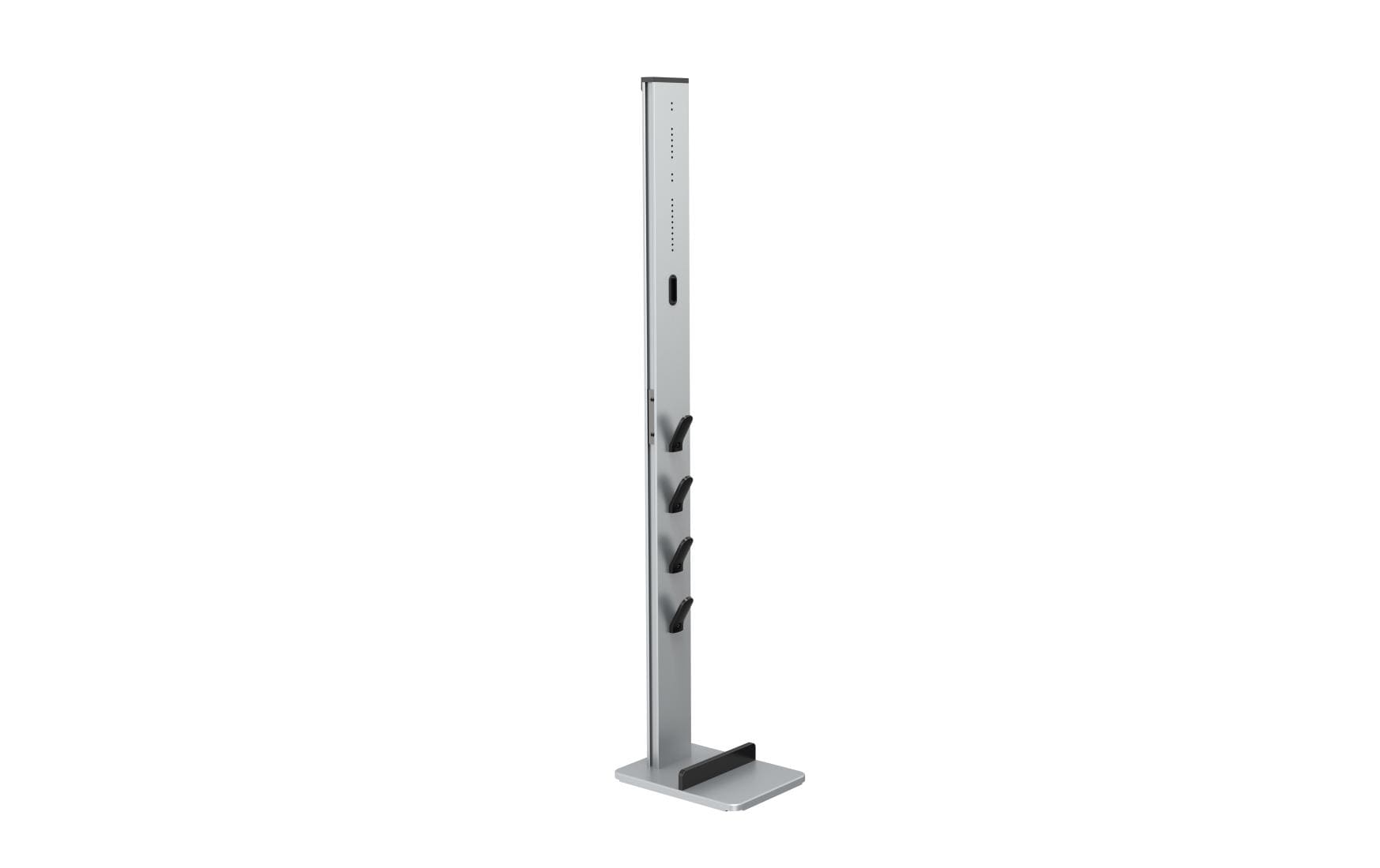 Xavax Zubehörhalter 00110235 – Standfuss – Aluminium, schwarz, für Stabstaubsauger – 22,0 × 29,5 × 128,0 cm