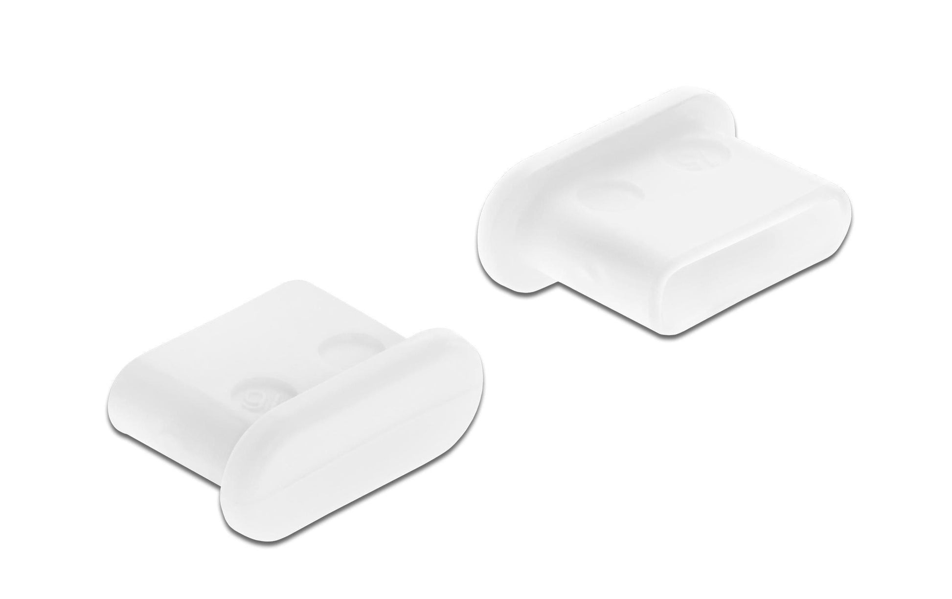 DeLOCK USB-Adapter USB-C – USB 2.0 (480 Mbit/s) – Portblocker, Weiss – 10er-Set – für USB-Typ-C Ports