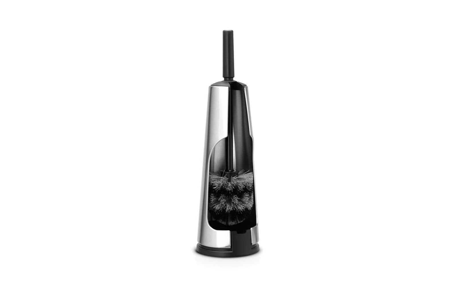 Brabantia ReNew – WC-Bürstenset – Kunststoff, Edelstahl matt, H 42 cm, Ø 12,2 cm