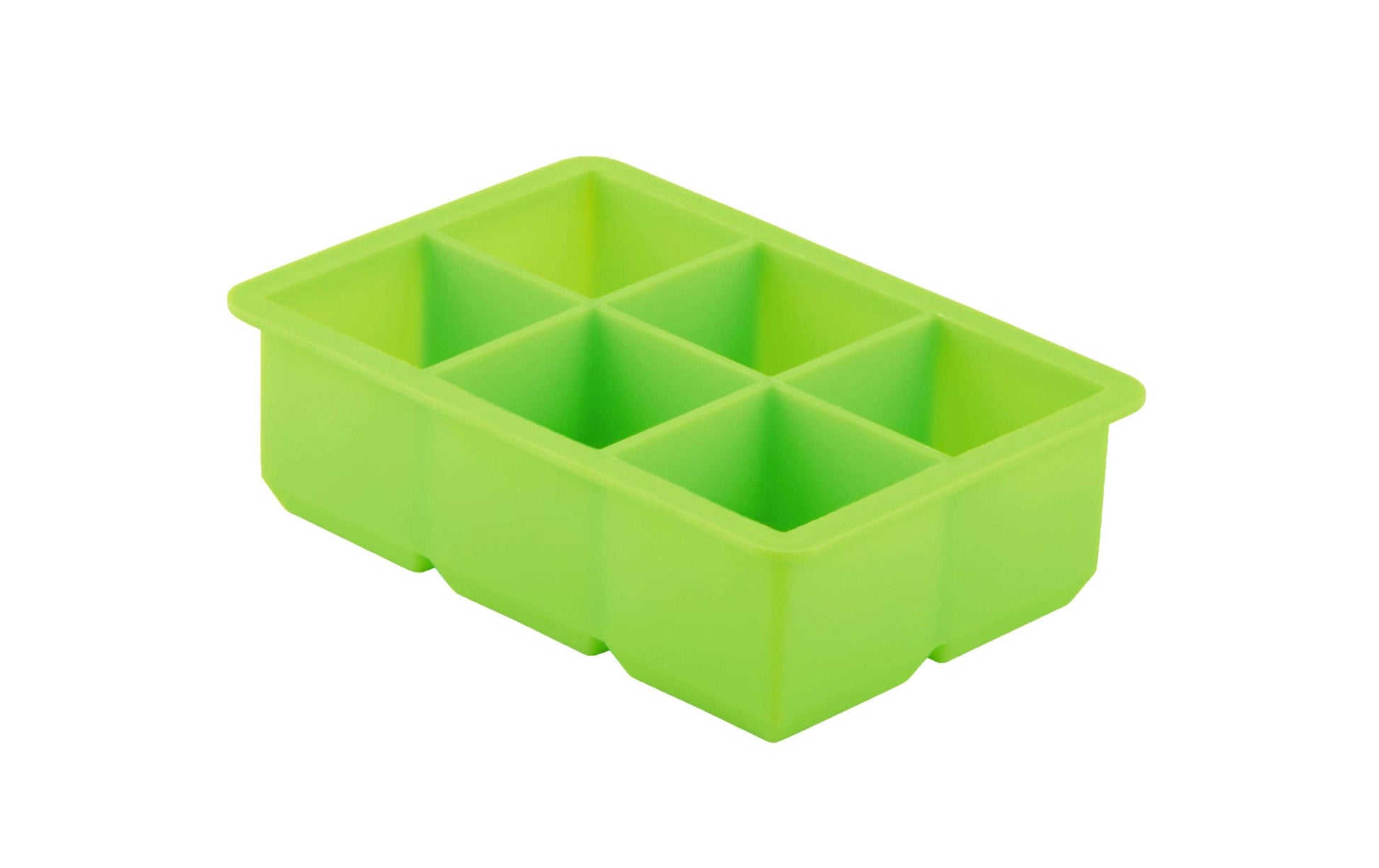 Point-Virgule Eiswürfelform Dotz gross – 17 × 17 × 5,2 cm, Silikon, Grün, 6 Eiswürfel