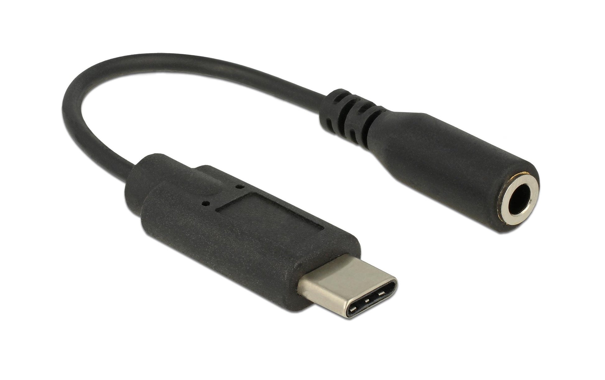 DeLOCK USB-Adapter USB-C auf 3,5 mm Klinke – USB 2.0 (480 Mbps) – Vergoldete Kontakte – Schwarz