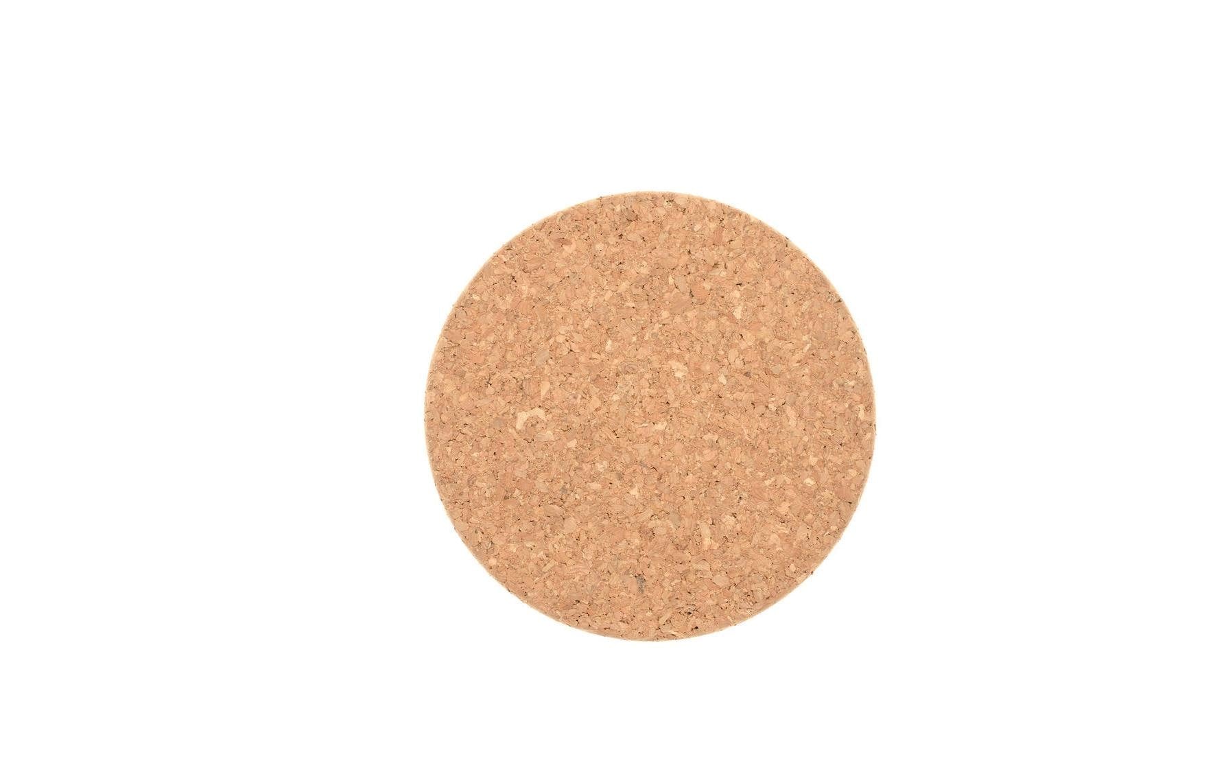 Glorex Korkuntersetzer – 6er Set, Ø 10,0 cm, H 0,3 cm, Kork, Braun