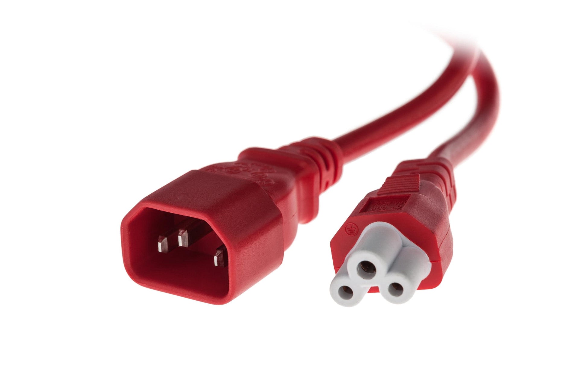 Diggelmann Netzkabel – IEC C14 zu IEC C5, 1 m, 2,5 A, Rot
