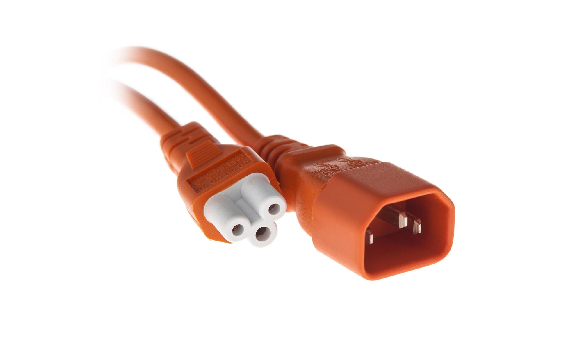 Diggelmann Netzkabel – IEC C14 zu IEC C5, 2 m, 2,5 A, Orange