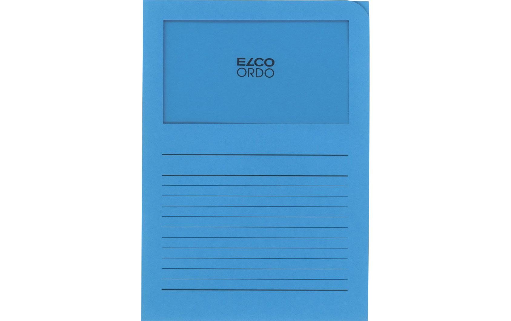 Elco Ordo Classico Sichtmappe A4 – Intensivblau, Papier, 100er-Pack