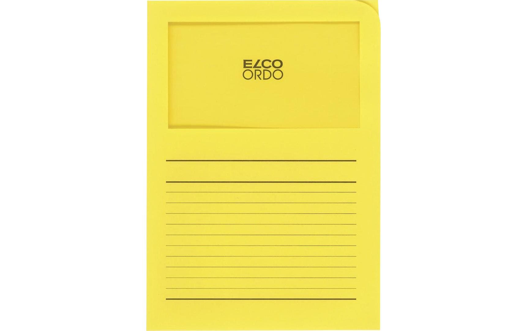 Elco Ordo Classico Sichtmappe A4 – Intensivgelb, Papier, 100er-Pack