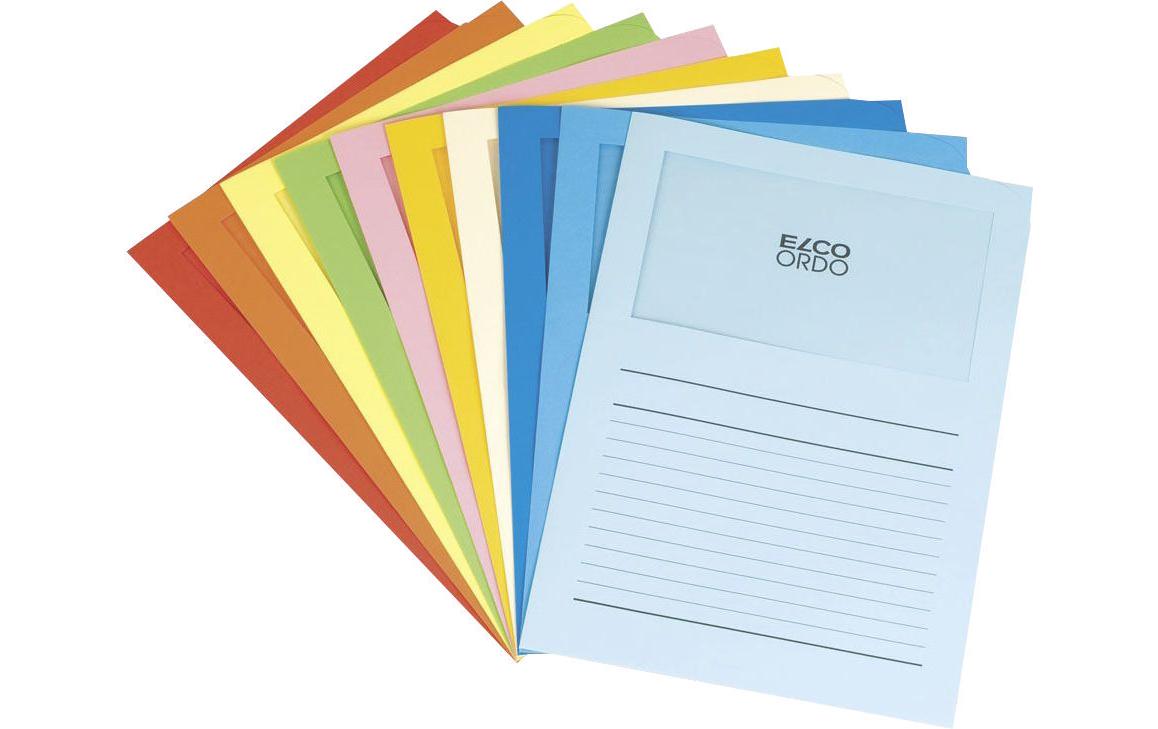 Elco Sichtmappe A4 – sortiert, Papier, 100er-Pack