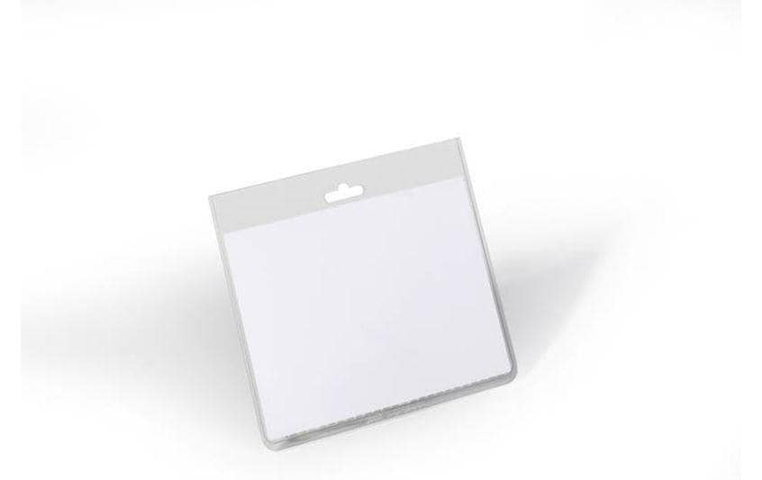 Durable Namensschild – 90 × 60 mm, Kunststoff, transparent – 20 Stück