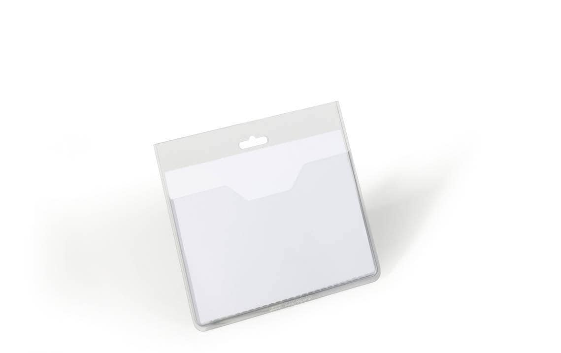 Durable Namensschild – 90 × 60 mm, Kunststoff, Transparent – 20 Stück