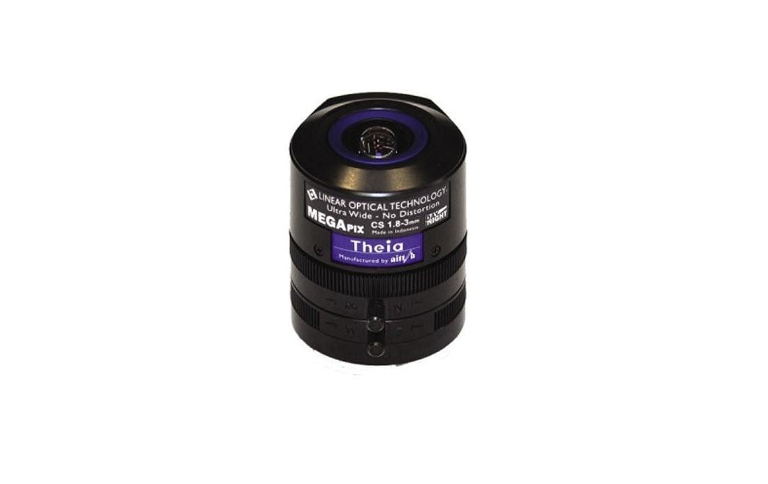 Axis Optik Theia CS-Objektiv – 1,8–3 mm, Ultraweitwinkel/Fisheye, 5 MP, 1/2,8", DC-Iris – für AXIS P13, Q16