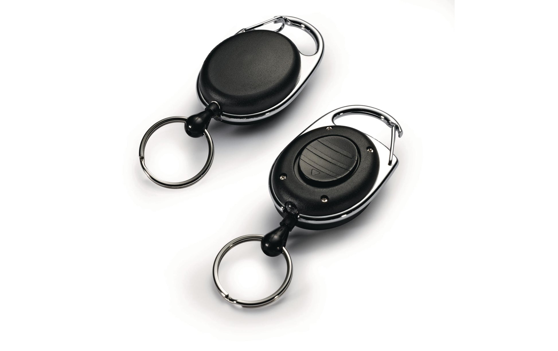 Durable Ausweishalter – Jojo-Mechanismus, LED, Schlüsselkette, schwarz, 1 Stück
