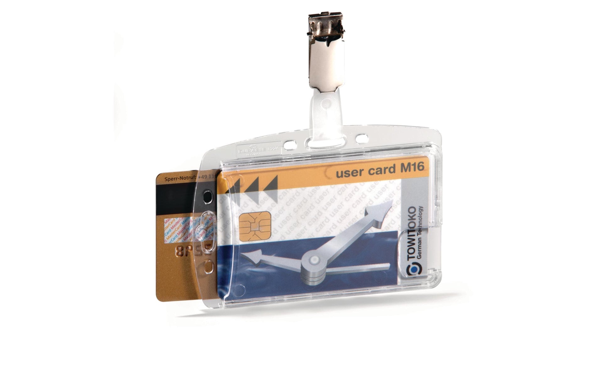 Durable Magnetclip – 87 × 54 mm, transparent, für 2 Betriebsausweise, 25er-Pack