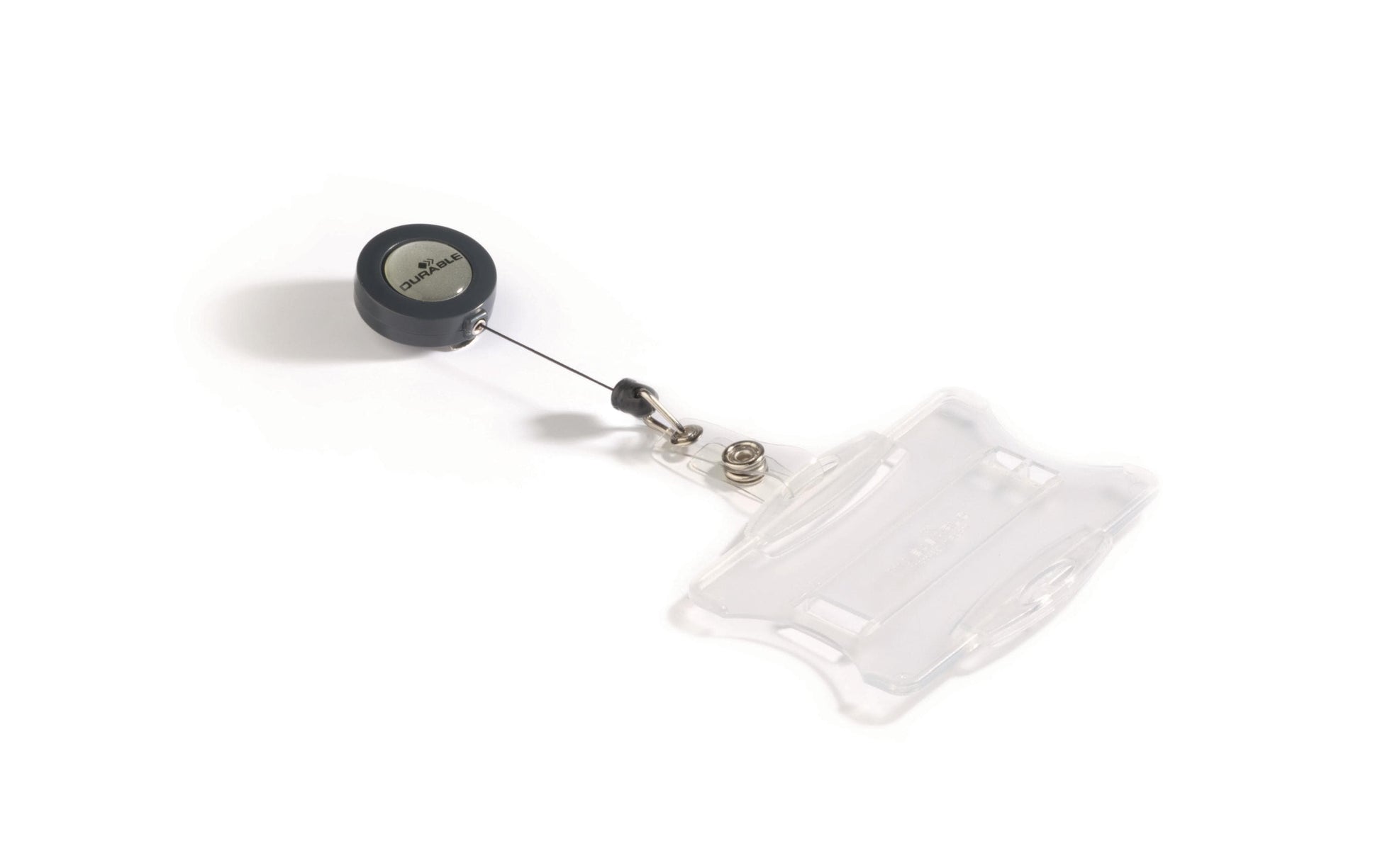Durable Ausweishalter – für 1 Ausweis – mit Jojo und Clip – transparent – 85×54 mm – 10 Stk.