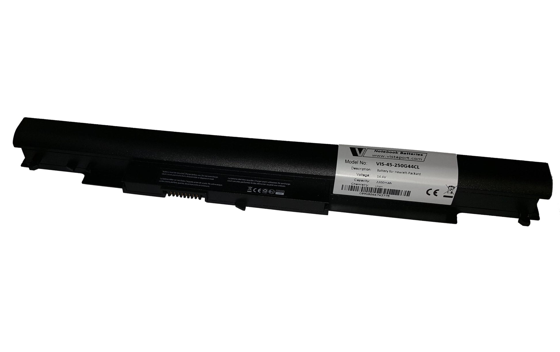 Vistaport Notebook-Akku – für HP 240 G4/G5, HP 245 G4/G5, HP 250 G4/G5 – 32 Wh, 14,4 V – Schwarz
