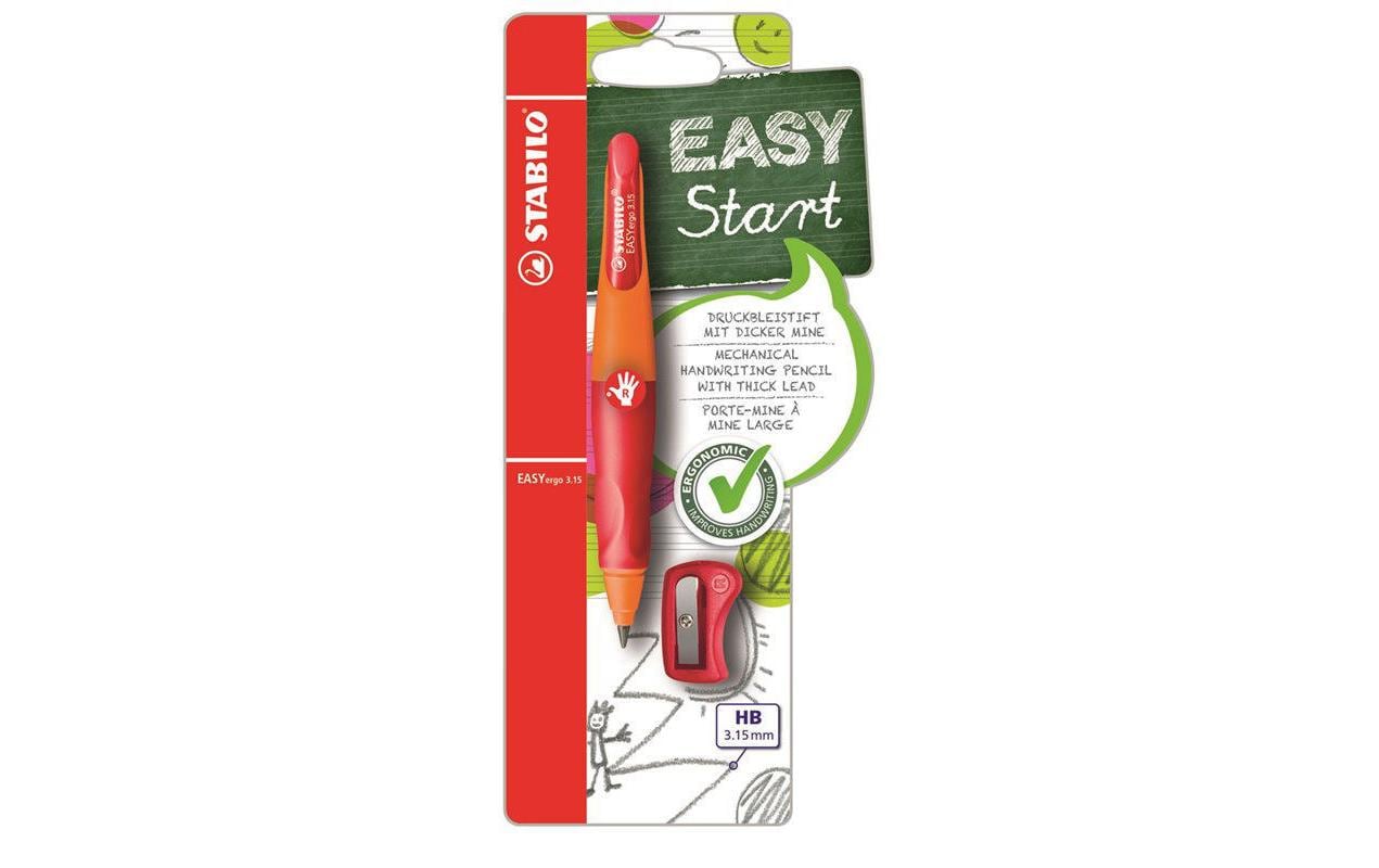 Stabilo EASYergo Start Fallminenstift – 3,15 mm, HB, mit Spitzer, Hellorange