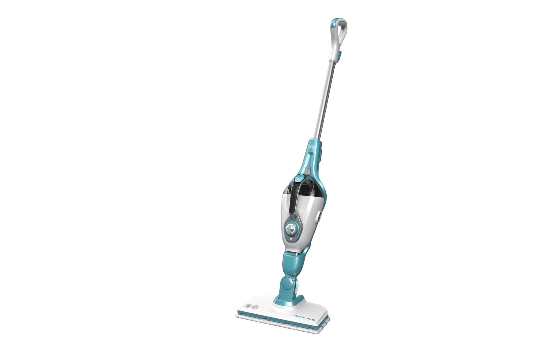 Black & Decker BLACK+DECKER 9in1 – Dampfbesen – 1300 W, 0,5 l, Aufheizzeit 15 s, Kabellänge 6 m, Türkis/Weiss