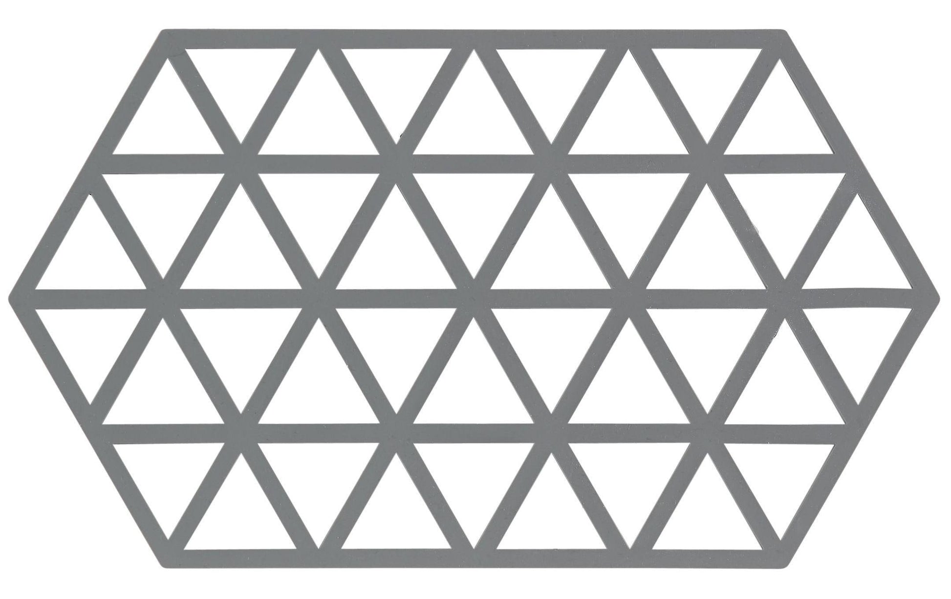 Zone Denmark Triangles – Tischset 24 × 14 × 0,9 cm, Silikon, Dunkelgrau