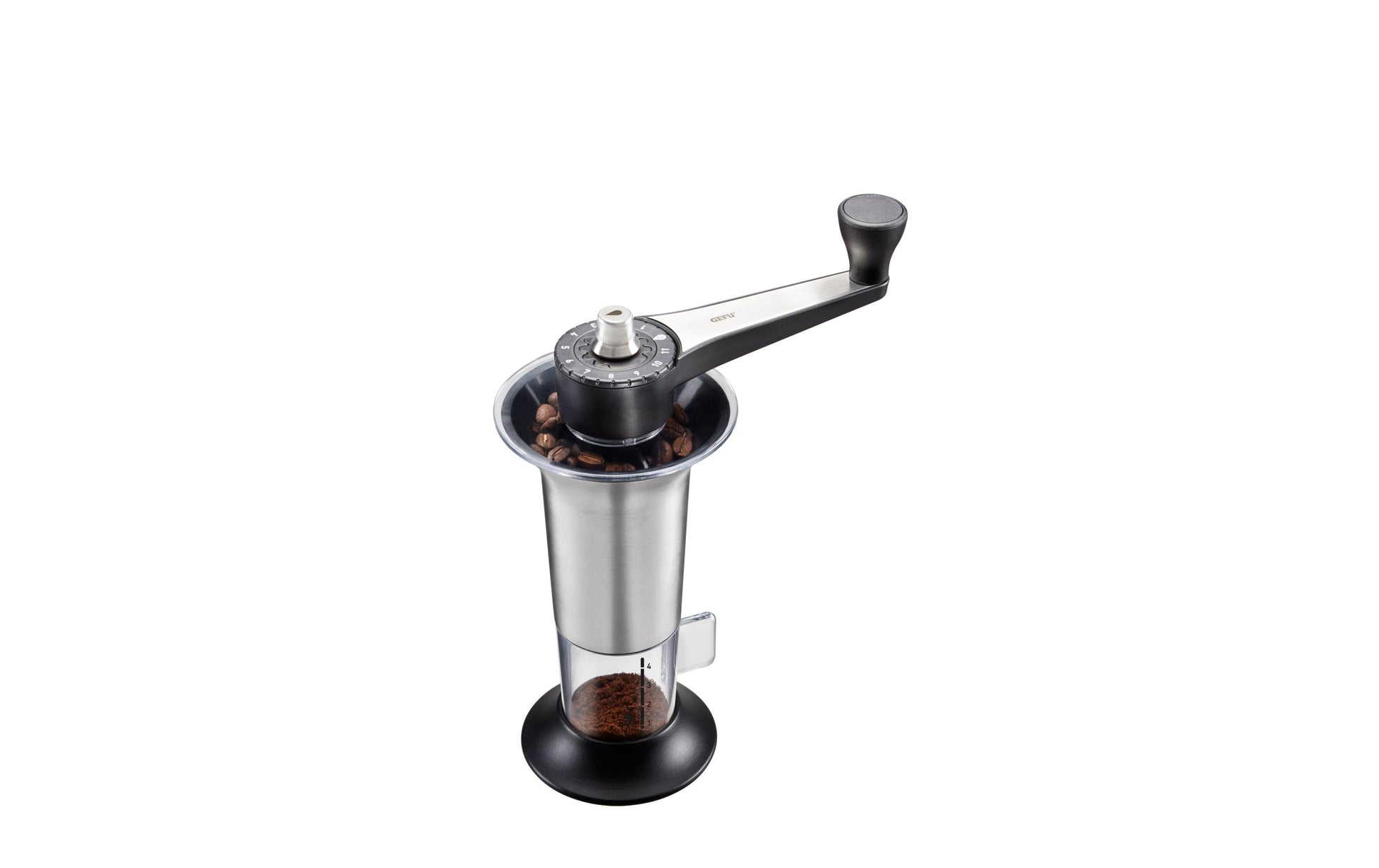 GEFU Kaffeemühle LORENZO – 40 g, Keramikmahlwerk – schwarz/edelstahl