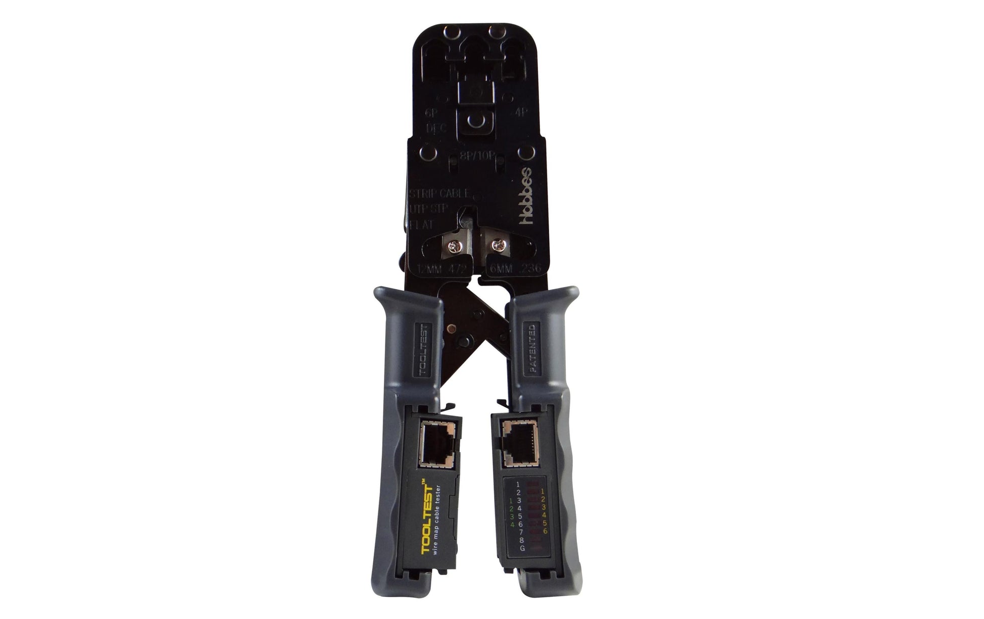HOBBES Tooltest – Netzwerk-Kabeltester – RJ45, LED-Anzeige, 3× LR44, für UTP/STP