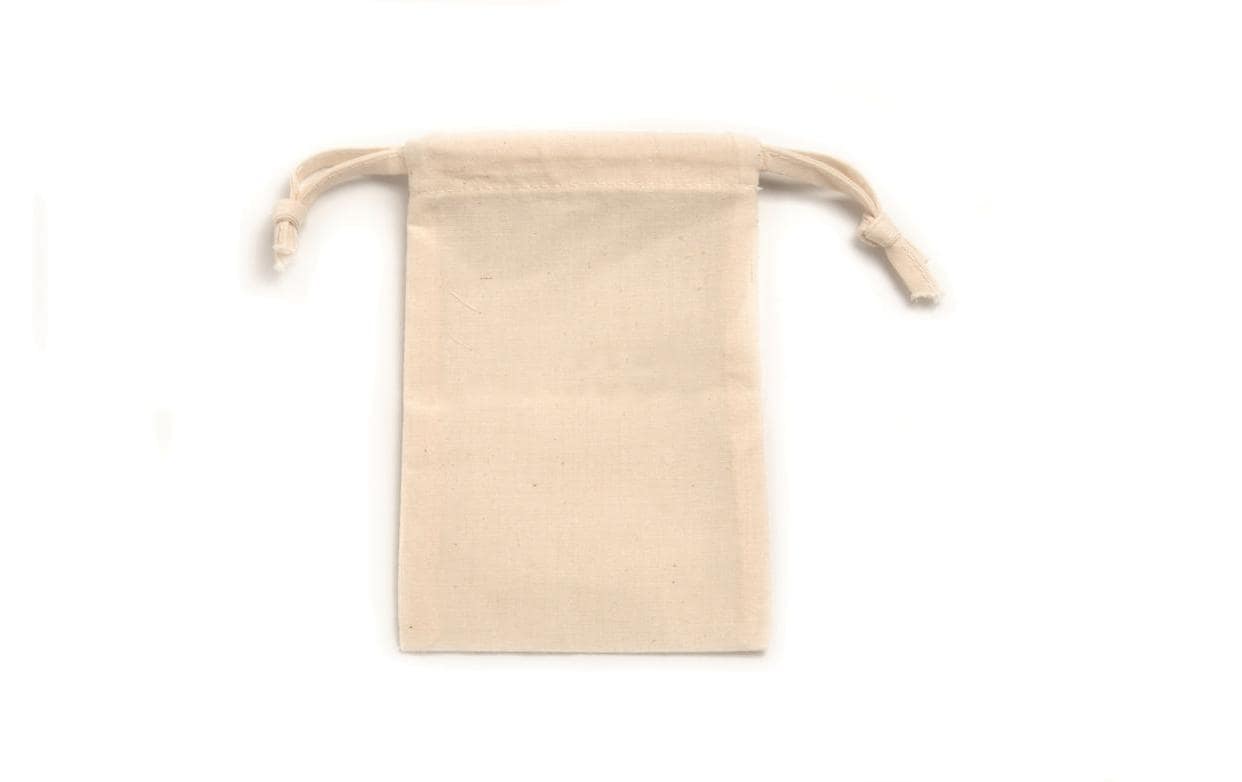 GLOREX Geschenkbeutel Baumwolle Beige – 100 × 150 mm – 1 Stk.