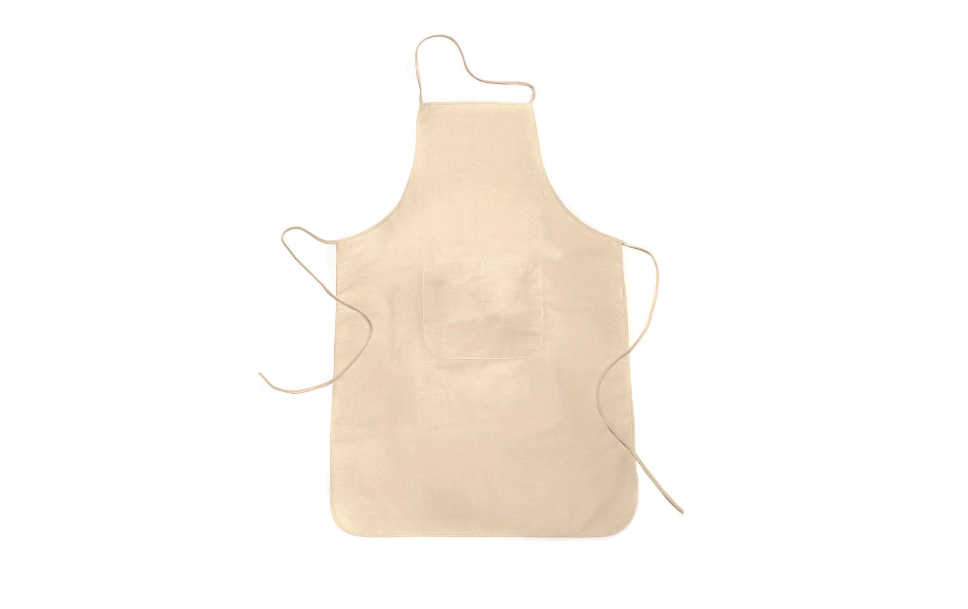GLOREX Schürze zum Bemalen – Baumwolle, 60×90 cm, Beige, 1 Stück
