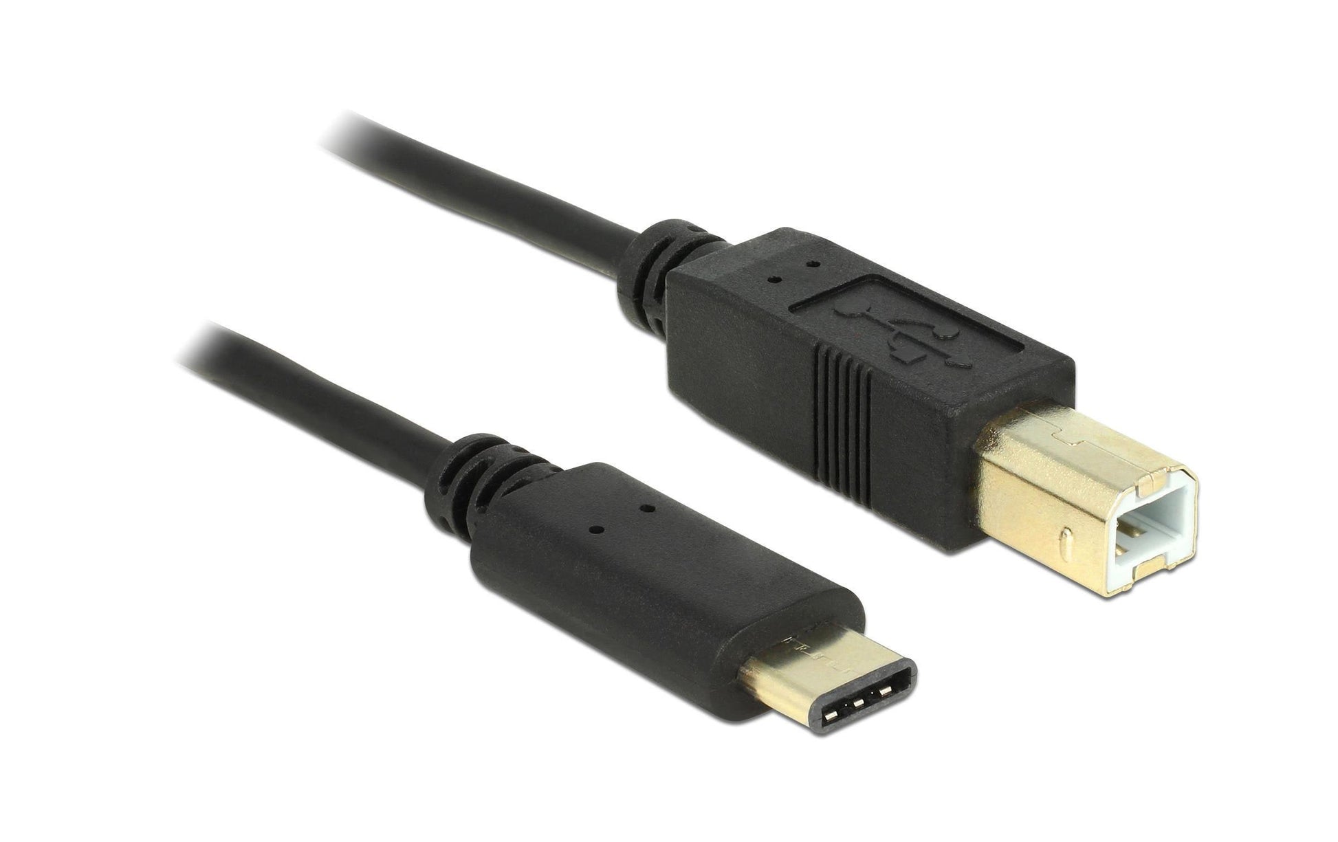 DeLOCK USB-C auf USB-B Kabel – USB 2.0 (480 Mbps) – 2 m – Schwarz – für Drucker