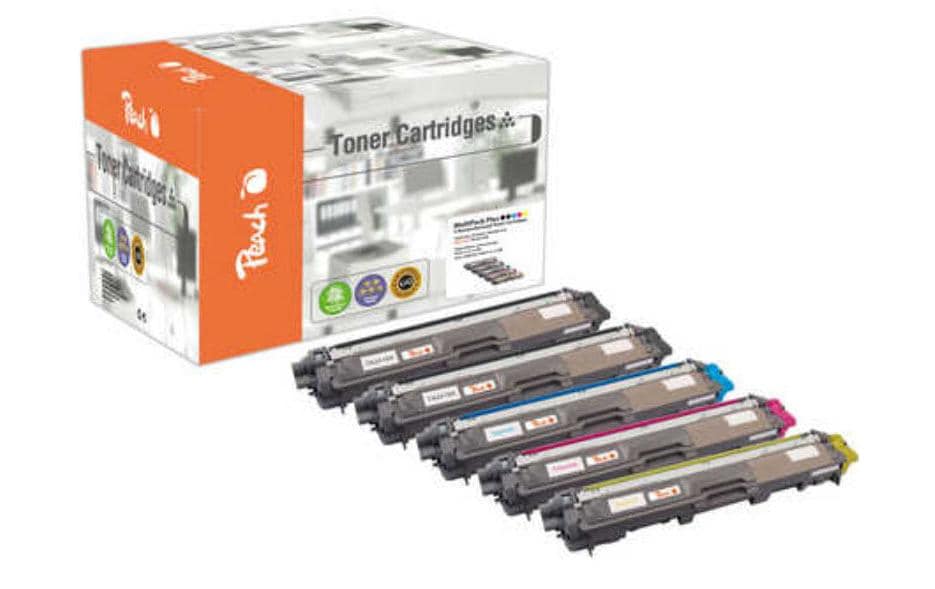 Peach Toner-Multipack TN-241/245 – BK/C/M/Y, 2500 Seiten – für Brother DCP-9015/DCP-9020/HL-3140 und andere
