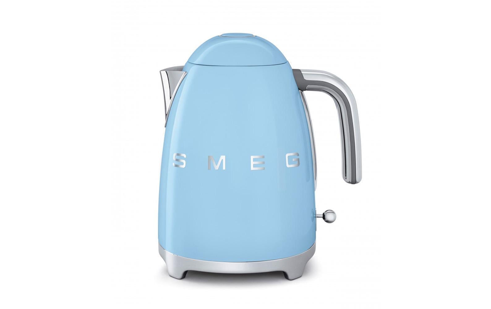 SMEG – Wasserkocher 1,7 l, 2400 W, Edelstahl, Hellblau