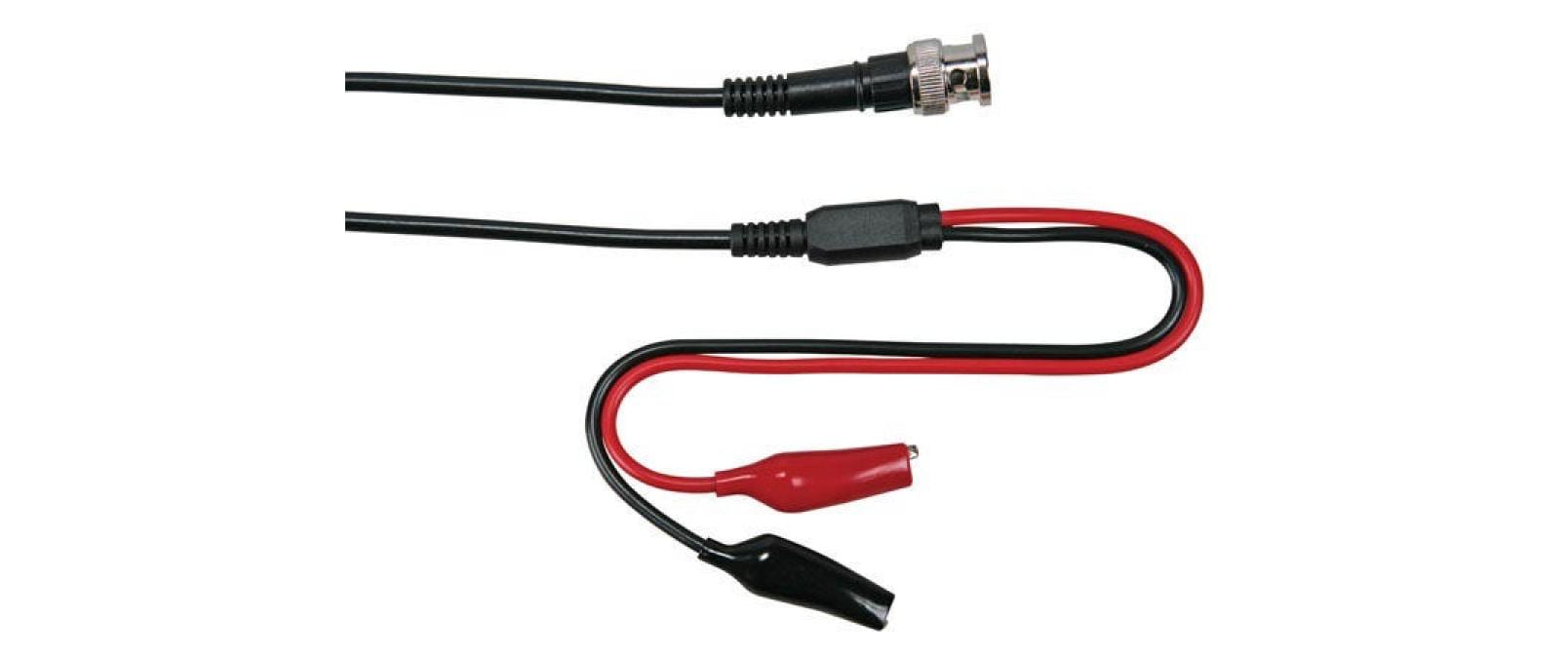 Velleman TLM55 – Messleitung – BNC zu 2 Abgreifklemmen, 1'000 mm, 33 V AC/60 V DC, 6 A