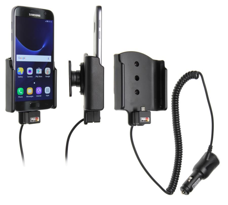 Brodit 512863 Kfz-Ladehalterung – Auto, Zigarettenanzünder – für Samsung Galaxy S7 – Schwarz