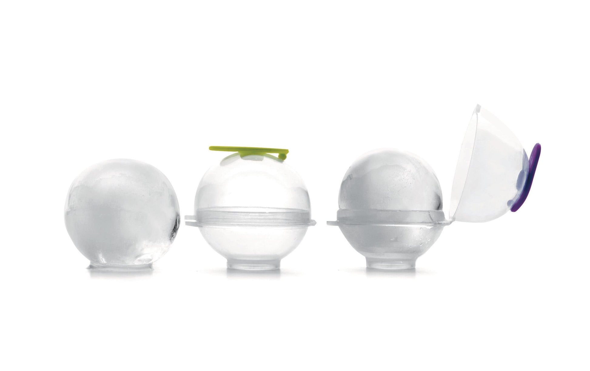 Ibili Runde Eiswürfelform – Ø 12 × 7,0 cm, Silikon, Transparent, 4 Eiswürfel