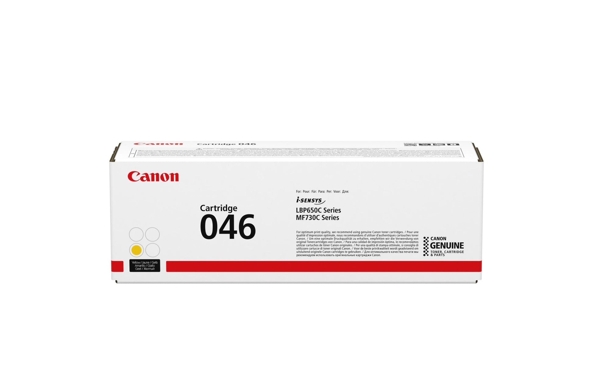 Canon Toner CRG046 – gelb, 2300 Seiten – für Farb-Laserdrucker/Multifunktionsgeräte