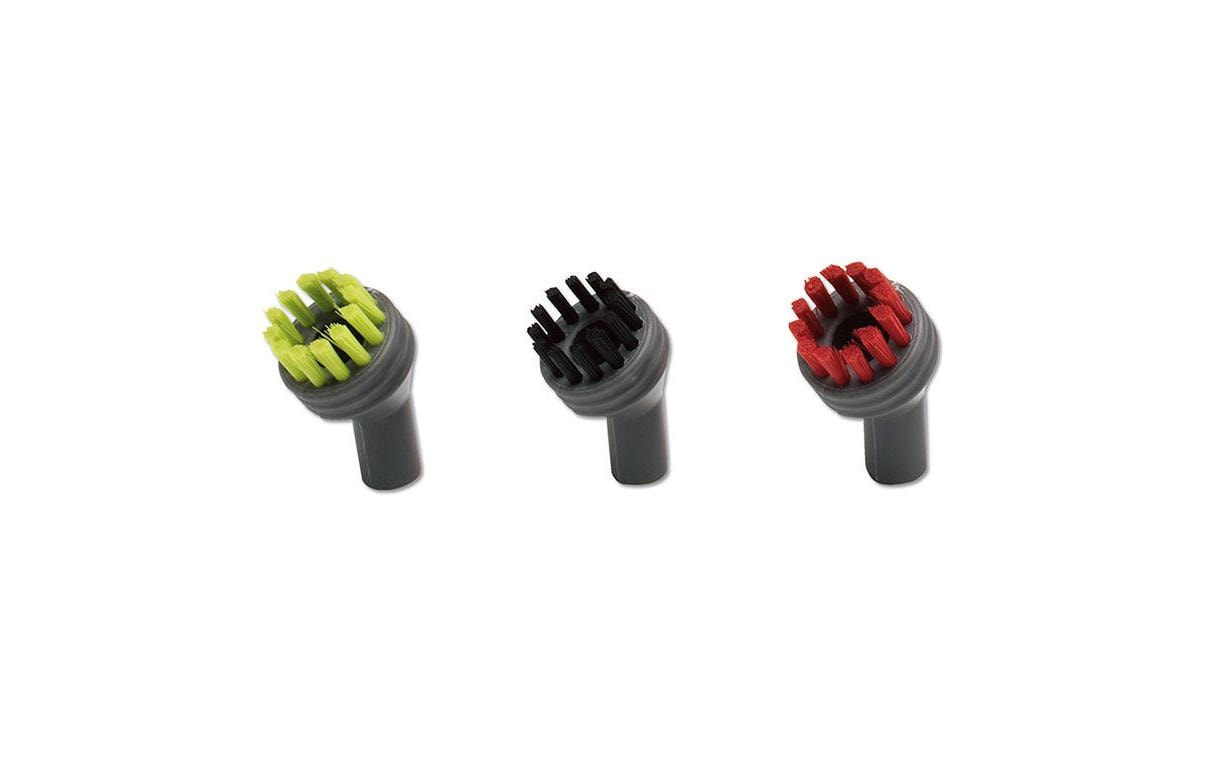 Bissell Bürstenaufsatz für Geräte – Kunststoff, 3er-Set, Rot, für Bissell Steam Shot Titanium