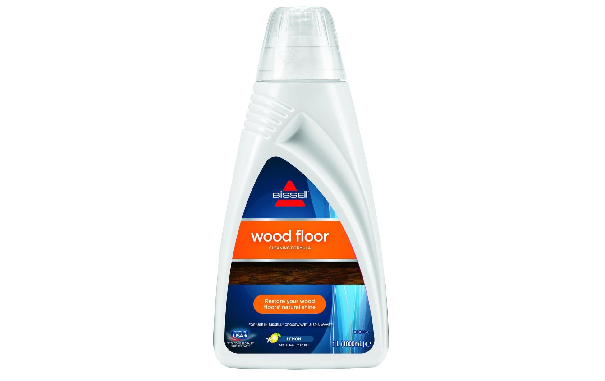Bissell SpinWave Bodenreiniger für Holz, für CrossWave – Zitrone, Flüssigkeit, Flasche – 1 l