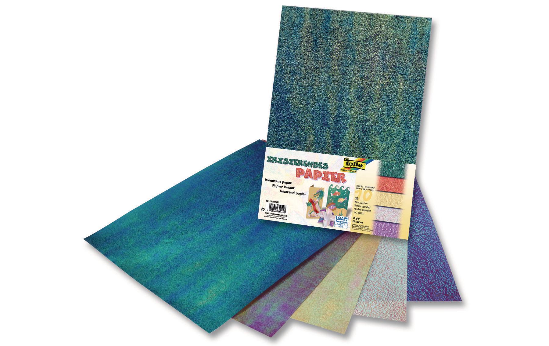Folia Irisierendes Papier – 23 × 33 cm, mehrfarbig, 75 g/m²