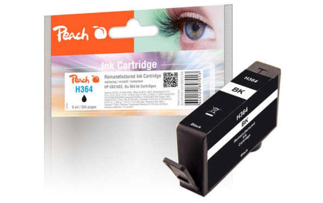 Peach 364 Schwarz Tintenpatrone (Kompatibel) – 355 Seiten – für HP DeskJet 3522/3524